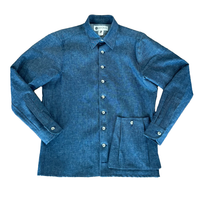 Hemp-Cotton Blend Work Shirt-Jacket With Utility Pocket