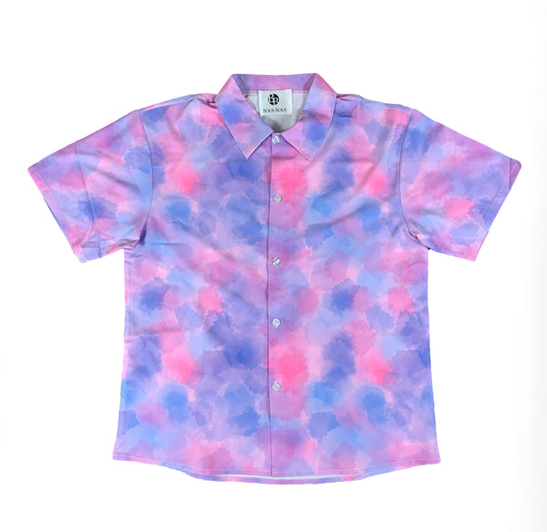 Purple Watercolor Short Sleeve Shirt