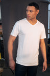 Ultra Comfort Cotton T-Shirt: White V-Neck