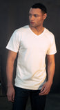 Ultra Comfort Cotton T-Shirt: White V-Neck