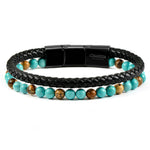 TURQUOISE JASPER LEATHER WRAP