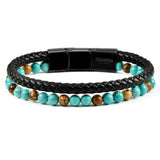 TURQUOISE JASPER LEATHER WRAP