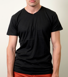 Ultra Comfort Cotton T-Shirt: Black V-Neck