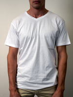 Ultra Comfort Cotton T-Shirt: White V-Neck