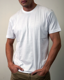 Ultra Comfort Cotton T-Shirt: White Crew Neck