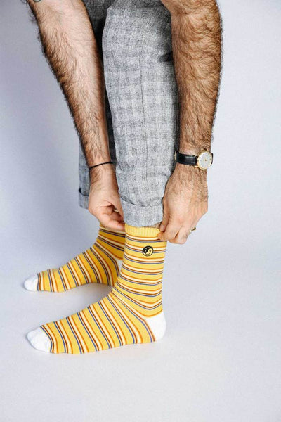 GOLD STRIPED SOCKS