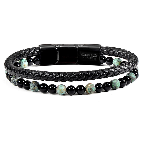 MATTE AFRICAN TURQUOIS ONYX LEATHER