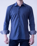 SPIKE  BLUE CONTRAST SHIRT