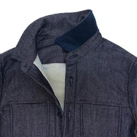 DENIM JACKET WITH COMFORT FRENCH TERRY KNIT DENIM