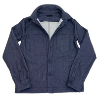 DENIM JACKET WITH COMFORT FRENCH TERRY KNIT DENIM