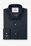 DARK DENIM DRESS SHIRT