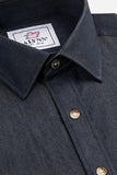 DARK DENIM DRESS SHIRT