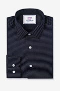 NAVY HASHMARK DRESS SHIRT