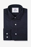 NAVY HASHMARK DRESS SHIRT