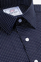 NAVY HASHMARK DRESS SHIRT