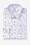 WHITE SPECKLED DRESS SHIRT