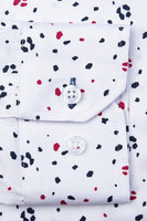 WHITE SPECKLED DRESS SHIRT