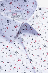 WHITE SPECKLED DRESS SHIRT